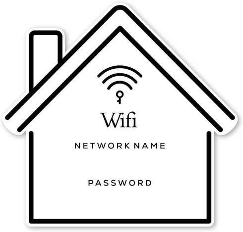 Magnetic WiFi Password Whiteboard Magnet | VRBO Airbnb Dry Erase Board for Guests | Modern Room Décor
