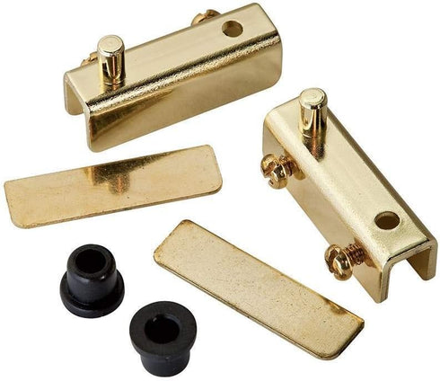 Glass Door Pivot Hinge, Satin Black, Pair