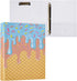 Aslsiy Kids 3 Ring Binder 1.5 Inch Dark Salmon Light Sky Blue Ice