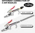 9 Pcs 2-Way Connection Air Nozzle Blow Gun Sets, Air Nozzle Kit with 1/4 Inches Standard Quick Fitting