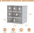 Plastic Desk Organizer with 3 Tier Drawers, Stackable Storage for Office, 6 Drawers