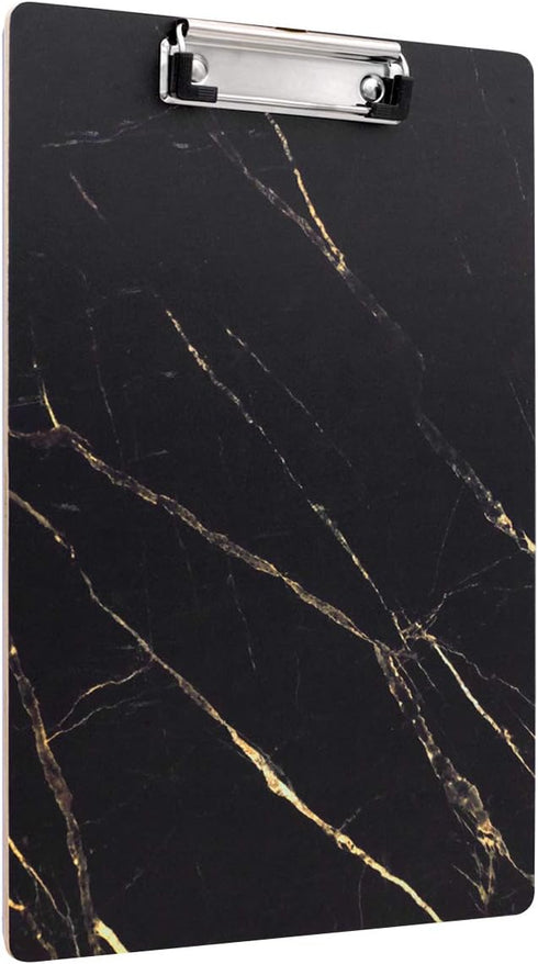 WAVEYU Hardboard Office Clipboard, Decorative Marble Design Clipboard for Students and Office Use