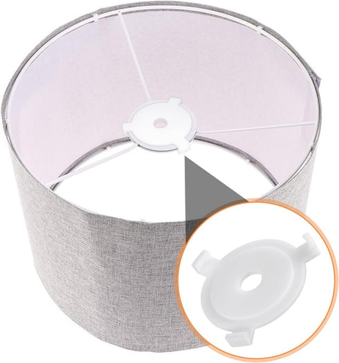 4pcs E27 OIIKI Lamp Shade Adapter Ring, White Lamp Shade Reducer Rings, Plastic Lampshade Adapter Converter Replacement