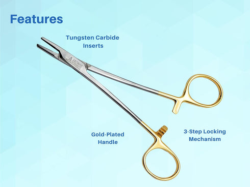 6"| Professional Mayo Hegar Needle Holder Dental Medical Ortho Surgical Needle Holder Locking |Surgical Needle Driver