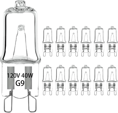 RAGFOZ G9 Halogen Light Bulb 120V 40W, 2 pin G9 Led Bulb Replacement,