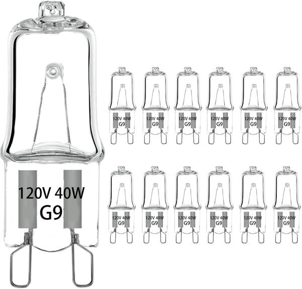 RAGFOZ G9 Halogen Light Bulb 120V 40W, 2 pin G9 Led Bulb Replacement,