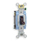 Leviton CS120-2 20-Amp, 120/277-Volt, Toggle Single-Pole AC Quiet Switch, Commercial Grade, Grounding, Brown