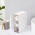 Plastic 3 Drawer Organizer for Cosmetic Storage, Makeup Organizer for Nail Polish, Brushes, Jewelry (White)