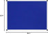 VIZ-PRO Felt Notice Board Blue, 36 X 24 Inches with Silver Aluminium Frame