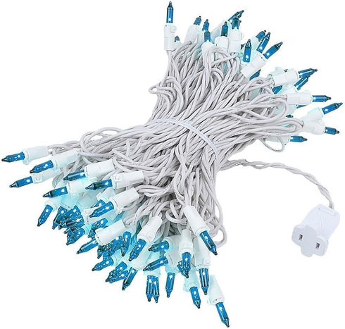 Novelty Lights 50 Feet 100 Bulb Incandescent Mini Light String, Teal with