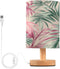 LFICRTAN Table LED Lamps Light Pink Green Tropical Leaf Bedroom Night Light Bedside