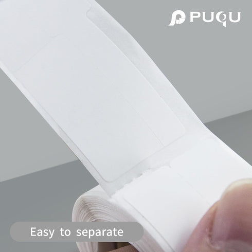 PUQU 45x20mm Direct Thermal Sticker Labels, Self-Adhesive Label Maker Tape, Compatible with AQ Series Printer