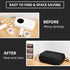 Phomemo D30 D35 Label Marker with Black Case, 3 Rolls of White Label Tapes, Waterproof Storage Bag, 160 Tapes/Roll