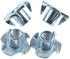 M6 X 10mm T Nut 4 Prong Tee Blind Nuts - Threaded Insert, No Rust Carbon Steel Zinc Plated, 40 Pack