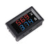 6pcs Digital Voltmeter Ammeter DC 100V 10A Amp Voltage Current Volt Amp Meter Tester 3 Bits Dual LED Display Panel(Red-Blue) Amp Volt Multimeter 0.28" with Connect Wires