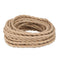 Helunsi 32.8ft Twisted Electric Rope Light, 18/2 Hemp Rope Covered Lamp Twisted Wire,