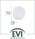 EVI Door Stop - White Stainless Steel Door Stop with Adhesive and Screw Fastening, Protective Rubber
