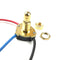 Zing Ear ZE-136M 3/8 Two Circuit 3-Way Rotary Button Switch, Brass Replacement Part for Lamps