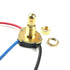 Zing Ear ZE-136M 3/8 Two Circuit 3-Way Rotary Button Switch, Brass Replacement Part for Lamps