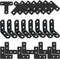 24 Pack L Bracket Corner Brace Sets, 1.57x1.57 Inch Black Stainless Steel 90 Degree Brackets with Screws