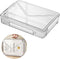 Marte Vanci Plastic Storage Bin with Lid, Portable Project Case with Handle, Clear Storage Box for A4 Letter Paper,