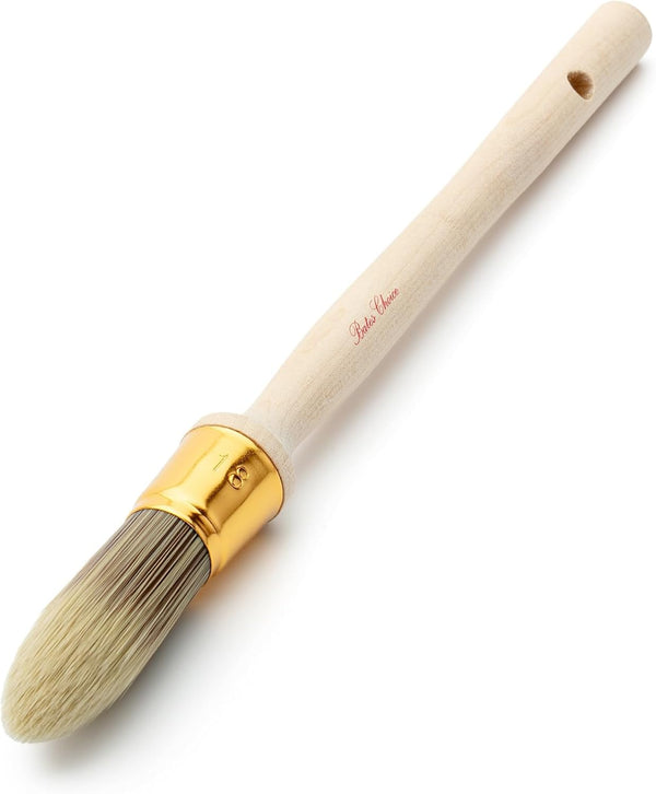 Bates Trim Brush, 0.75-Inch Wood Handle Small Paint Brush for Trim and Walls
