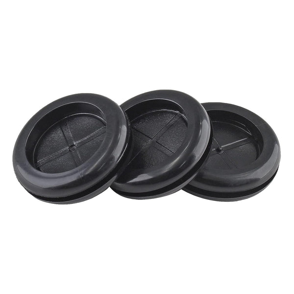 6 Pack Rubber Grommet, 2" Inside Diameter, 2-3/8" Drill Hole Firewall Plug for Wire Protection, Double Sided Round