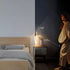 HAANGWAN Set 2, ClosetWhite Motion Sensor Night Lights Indoor, Rechargeable Night Lights Wall Sconces Wooden of Battery