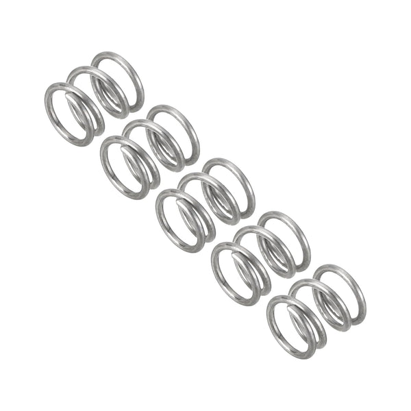 uxcell 5Pcs Compression Spring, Wire Diameter 0.024", 304 Stainless Steel Coil Mechanical Spring, Silver