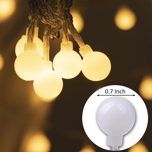 49 100 8 (100, Ogrmar ft LED Globe Ball String Lights Modes Fairy String Lights with Remote, Timer Function