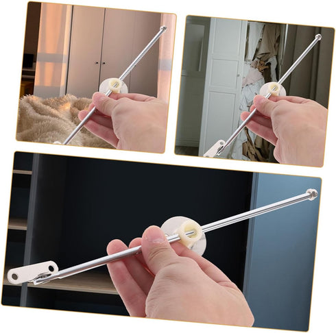 2pcs KALLORY Metal Lid Support Hinges for Flap Door, Heavy Duty Cabinet Stay Hinges with Screws, Kitchen and Bedside