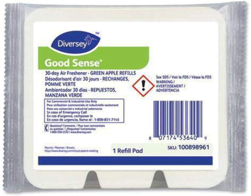 Diversey Good Sense 30-Day Air Freshener, Green Apple Scent, 1 Refill Pad, 1-Count