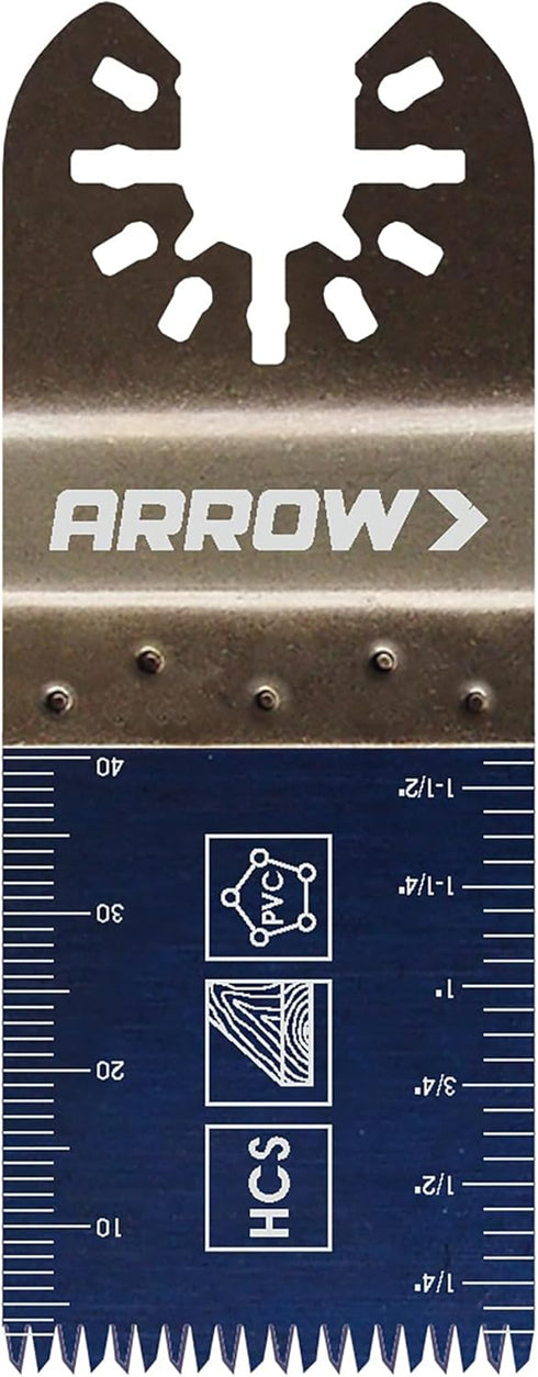 Arrow OSCELEC1-EK Oscillating Tool Accessory Kit, 4-Piece for Drywall, PVC, Wood, Includes 2 Japanese Tooth Blades