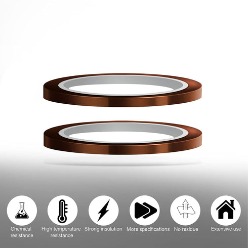 Luter 2 Pcs Kapton High Temperature Sublimation Tape, Heat Resistant Thermal Tape for Printing and Soldering
