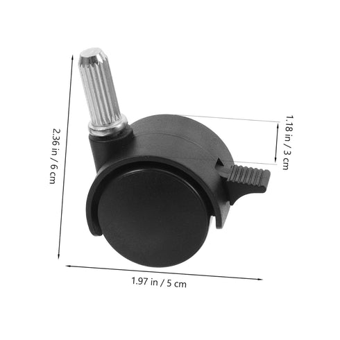 4pcs MAGICLULU Heavy Duty Pu Caster Wheels with Brakes Replacement Wheels for Cart and Furniture Quiet Rolling Design