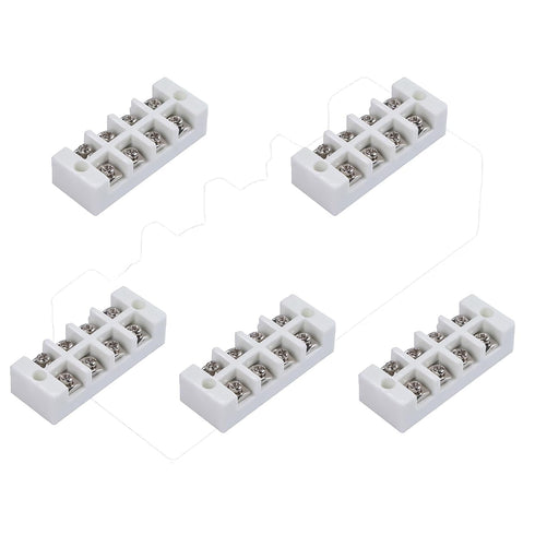 4 Way TB Ceramics Terminal Blocks, 250V High Temp Porcelain Ceramic Connectors,