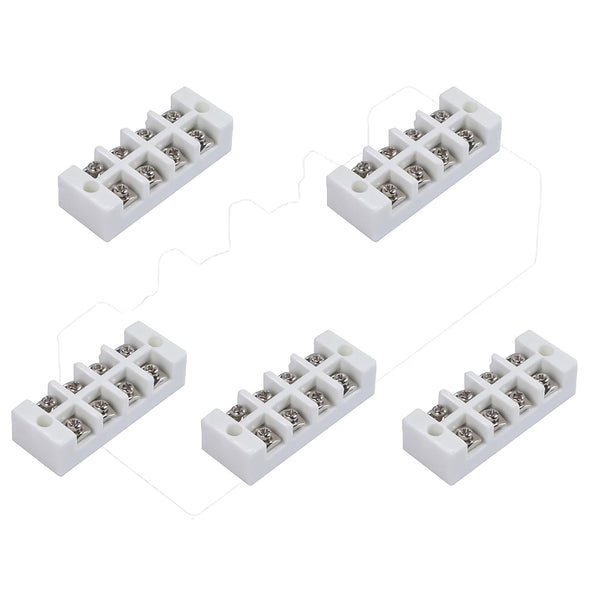 4 Way TB Ceramics Terminal Blocks, 250V High Temp Porcelain Ceramic Connectors,