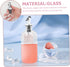 1set Set Ciieeo Mouthwash Dispenser Funnel and Cups Glass Rinse Bottle for Bathroom and Mouthwash Supplies for Home
