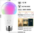 E26 Bulb 2.4GHz 12W 1000lm Soothing,100W Equivalent,Dimmable 1% 100% 3000-6500K,2 Bulb 1Remote RGBCW Smart Light LED