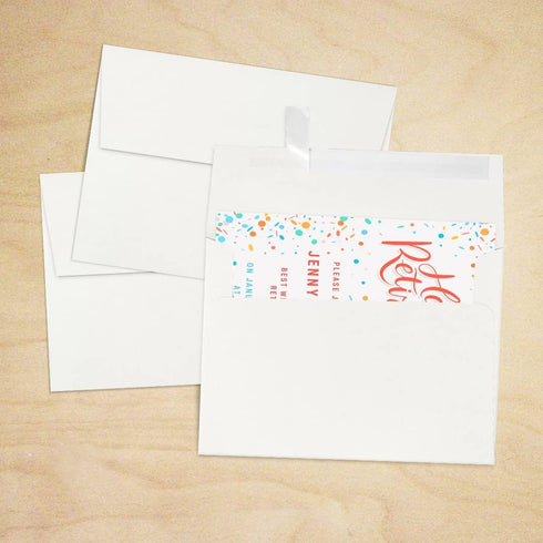 LUXPaper A7 Invitation Envelopes | 5 1/4" x 7 1/4" | Natural White | 80lb. Text | 100% Cotton | 50 Qty | Peel & Press
