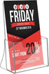 NIUBEE 6 Pack Acrylic Bi-fold Brochure Holder, Clear Plastic Countertop Organizer
