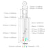 CHANZON 100 pcs 5mm RGB Multicolor LED Diode Lights - Common Cathode, Clear Round Transparent 4 pin