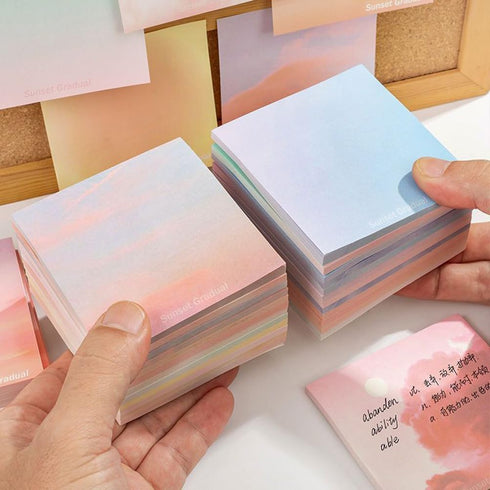 BetterJonny 1000pcs Sticky Note Pads, 3.15 x 3.15 Inches Watercolor Self-Stick Notes for Study Office Home, Gradient