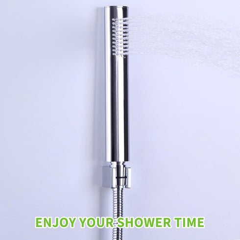 Brass Wall Mount Shower Head Holder - Chrome Finish