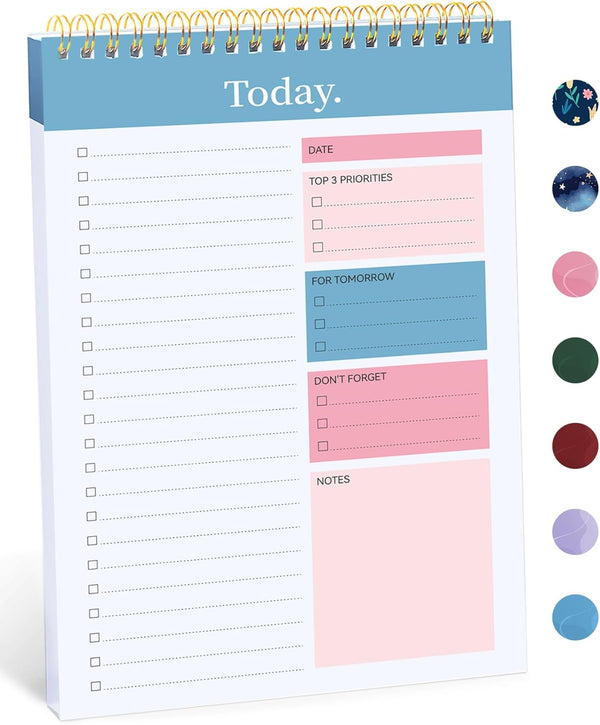 To Do List Pad - Undated Daily Planner Notebook for Work with 52 Sheets, Perfect for Daily Tasks and Goal Setting,