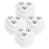 SHINEOFI 8pcs White Stainless Steel Ball Bearing General Purpose Self-Adhesive Mini Caster Wheels