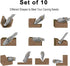 Carbide Burr Set, 10 PC Die Grinder Bits, 1/8" Shank Rotary Tool Accessories for Wood Carving
