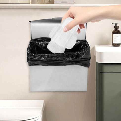 Sibosen 2 100 Pcs Sanitary Napkin Disposal Receptacle Stainless Steel Napkin Receptacle Tampon Disposal Bin