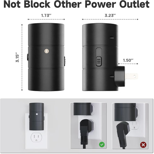 Dimmable 3 (2 Pack, NIORSUN Night Lights Plug into Wall, with Color Modes & Auto On/Off Sensor, Ultra-Slim Nightlight