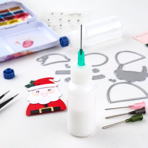 12PCS Glue Applicators Bottles, 30ml Plastic Squeezable Dropper Bottles with Blunt Needle Tip for Crafting Applications